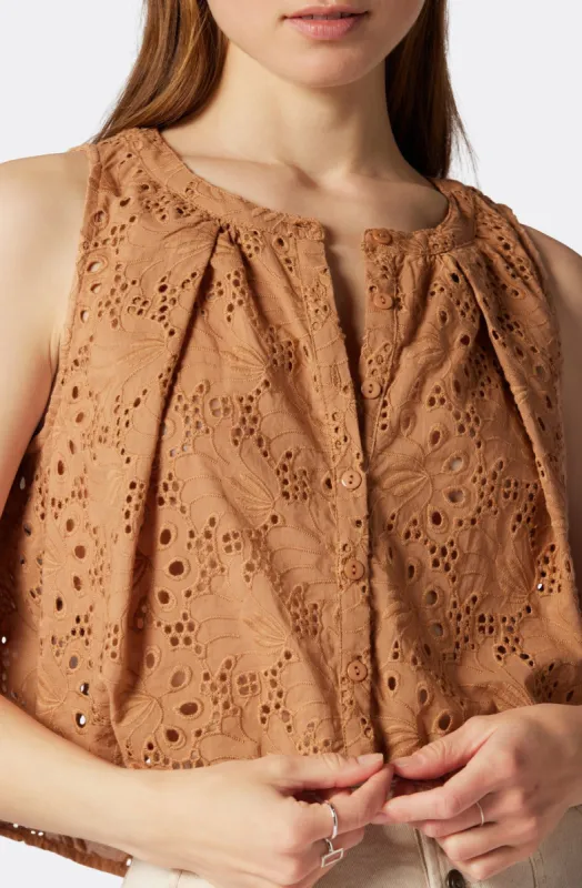 Gemma Sleeveless Cotton Top sold by Joie