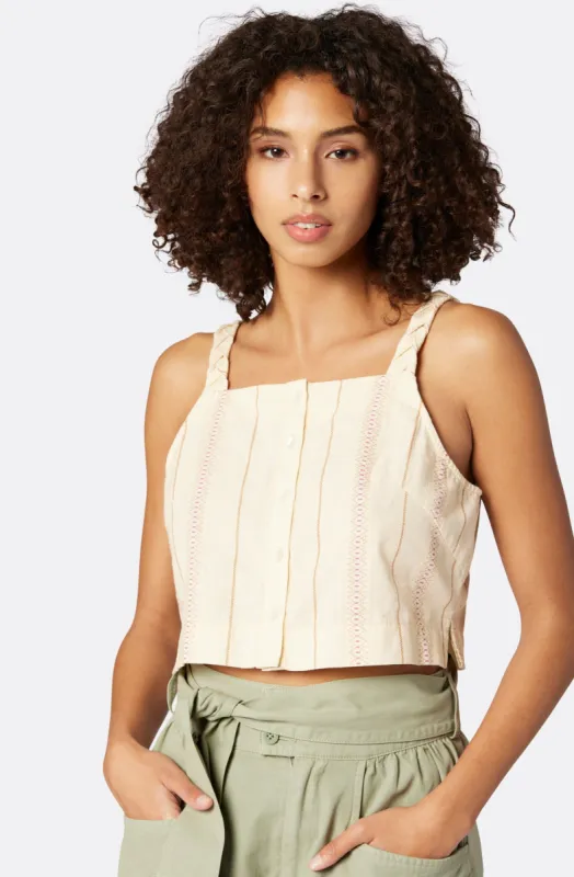 Brook Sleeveless Linen Top sold by Joie