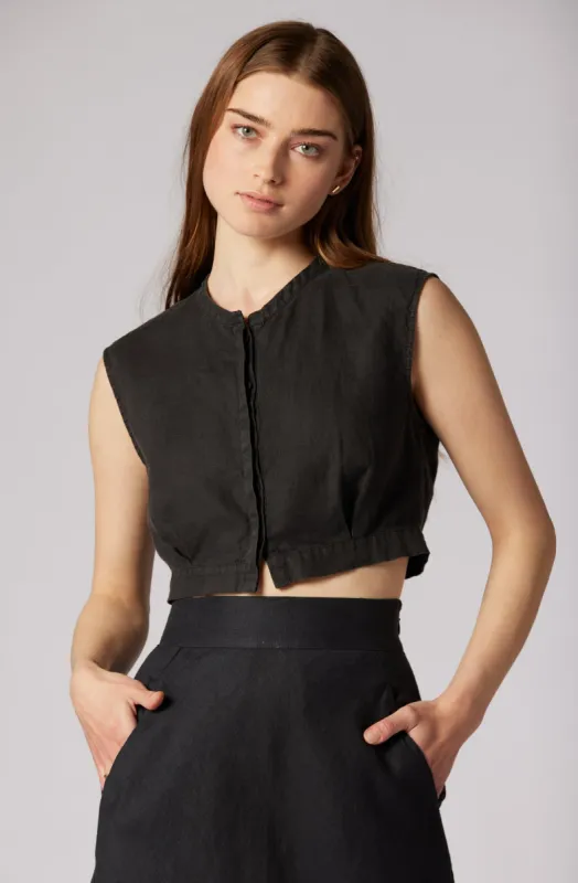 Marci Sleeveless Linen Top sold by Joie