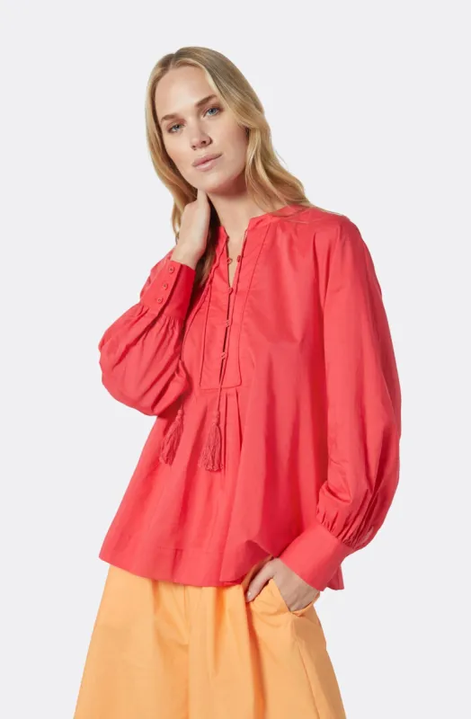 Dracha Long Sleeve Cotton Top made by Joie