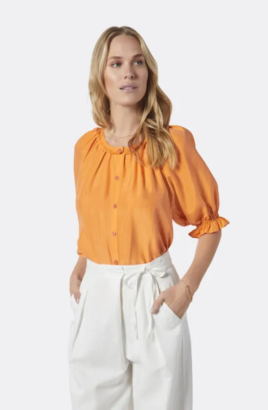 Moneta Short Sleeve Silk top sold by Joie