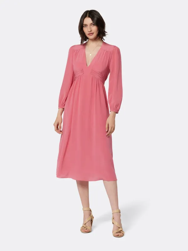 Kaz Midi Silk Dress sold by Joie