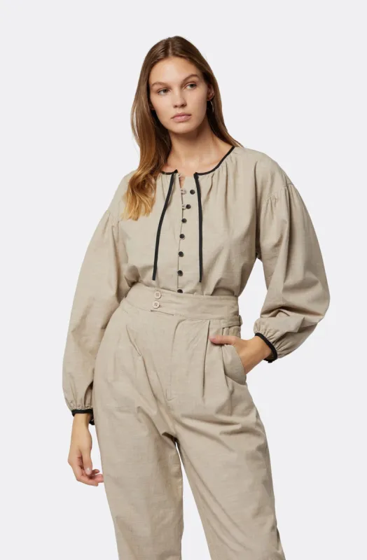 Hazel Long Sleeve Cotton Top sold by Joie