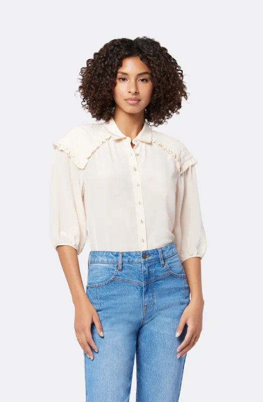 Austin Short Sleeve Silk Top sold by Joie