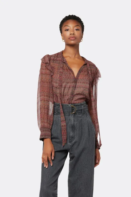 Eloise Long Sleeve Silk Top sold by Joie