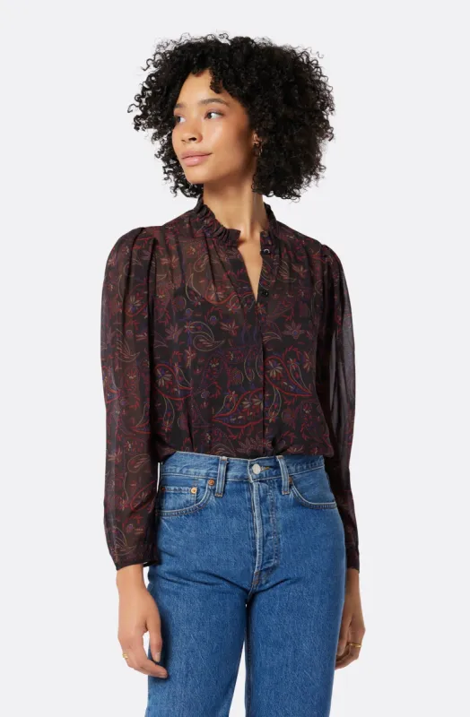 Delancey Long Sleeve Silk Top sold by Joie