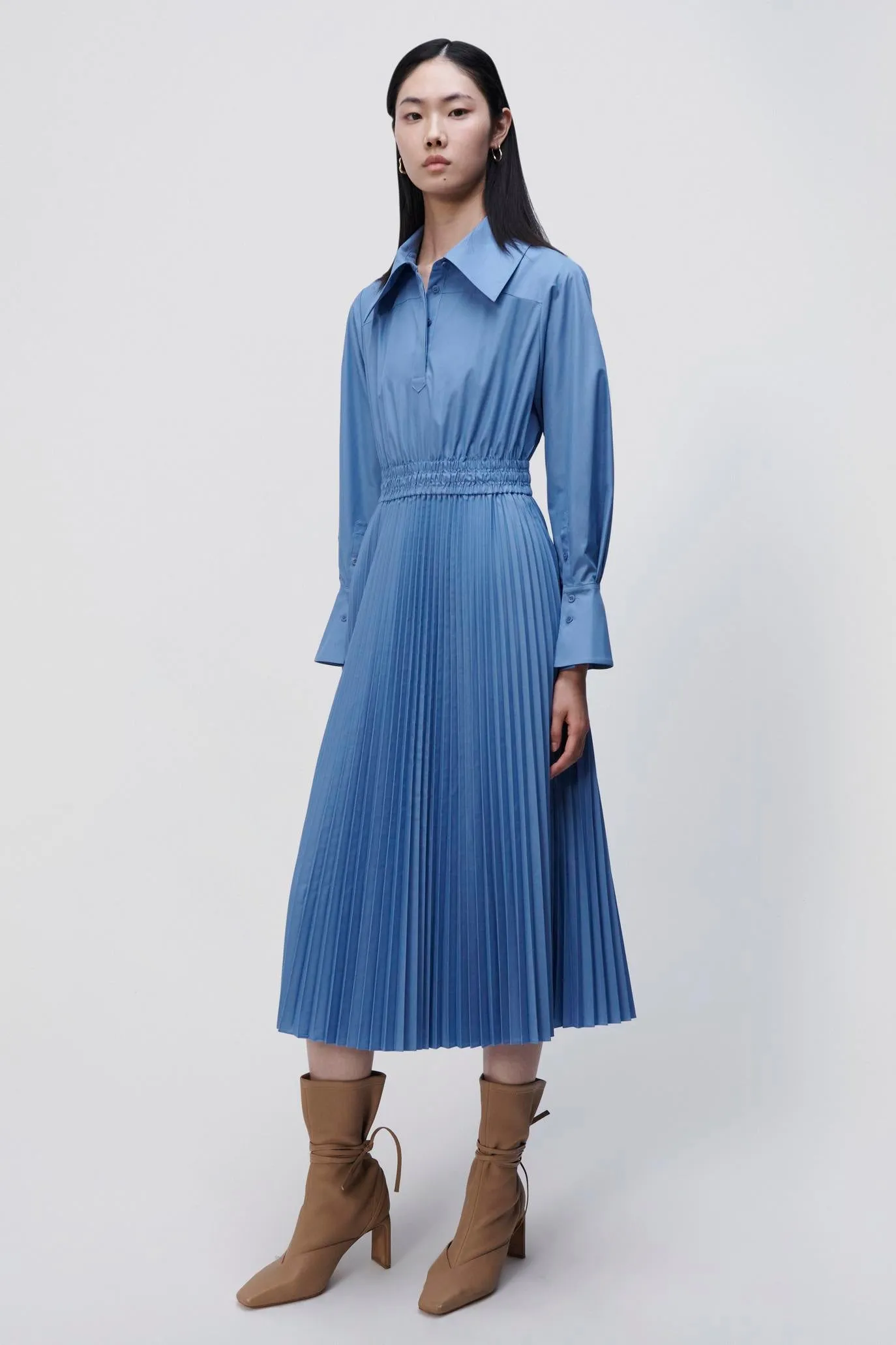 Elka Pleated Poplin Shirt Dress sold by Jonathan Simkhai product image thumbnail 4
