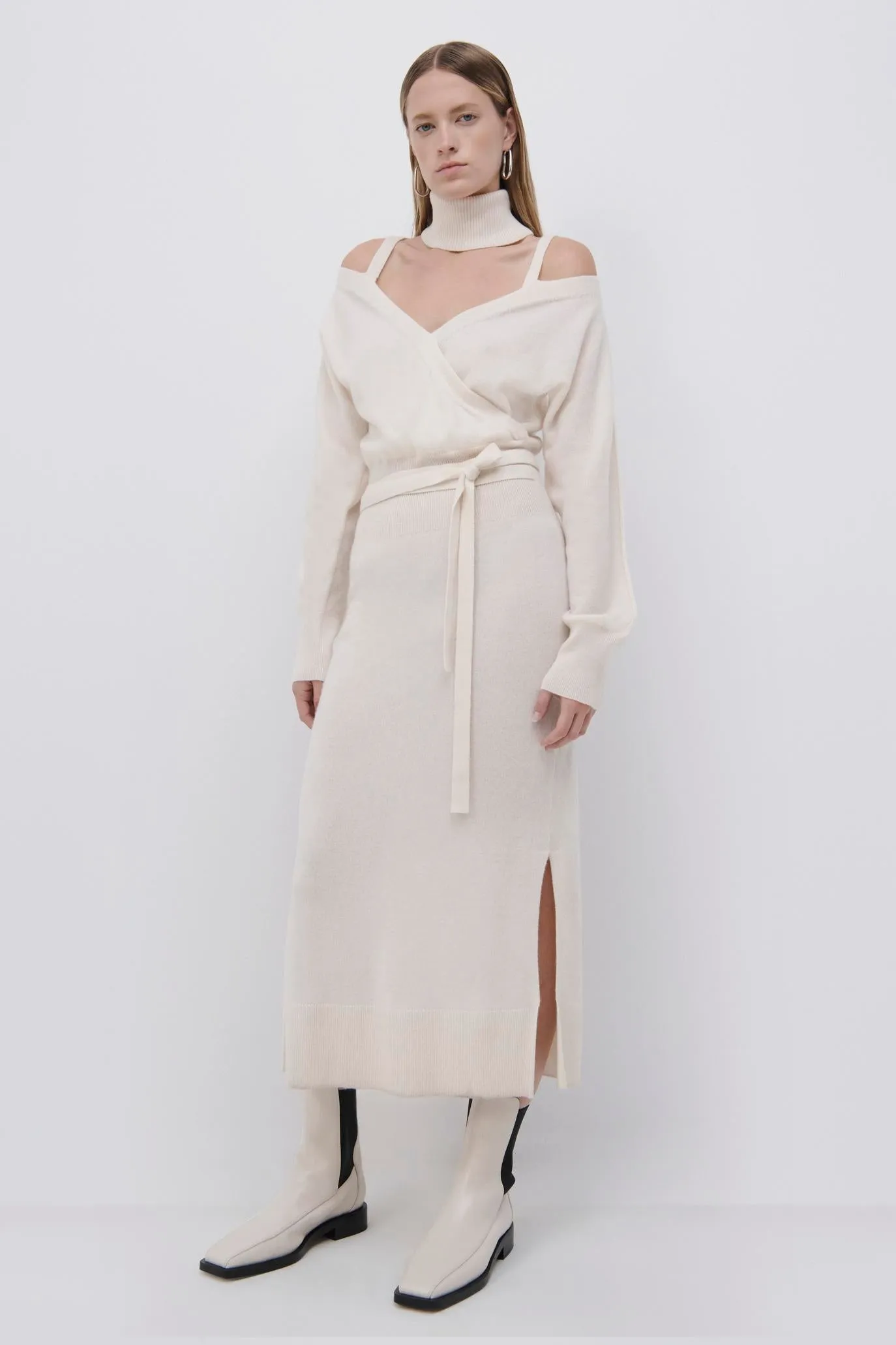 Ashtred Recycled Cashmere Midi Dress sold by Jonathan Simkhai product image thumbnail 4