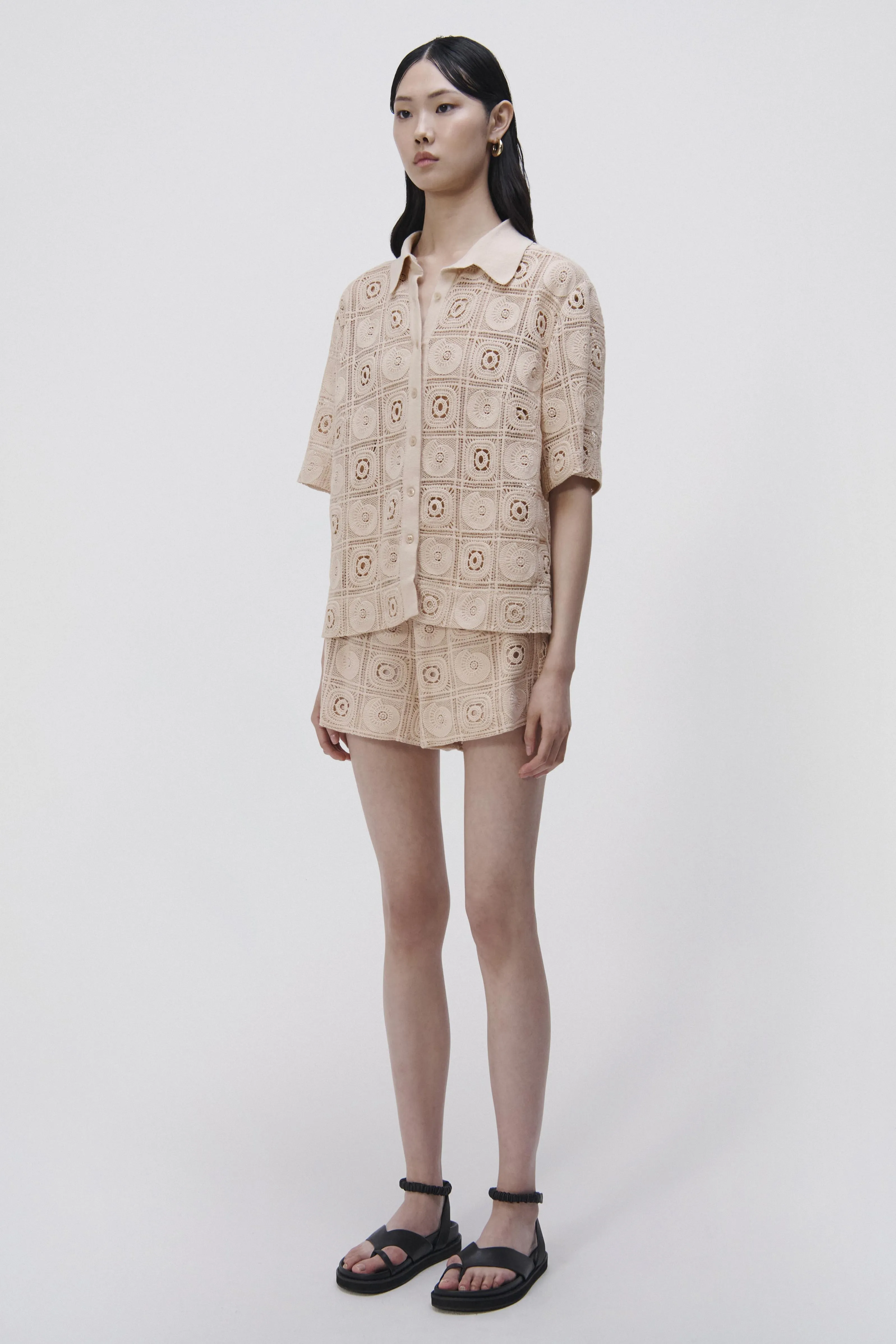 Parson Crochet Coverup Shirt sold by Jonathan Simkhai product image thumbnail 5