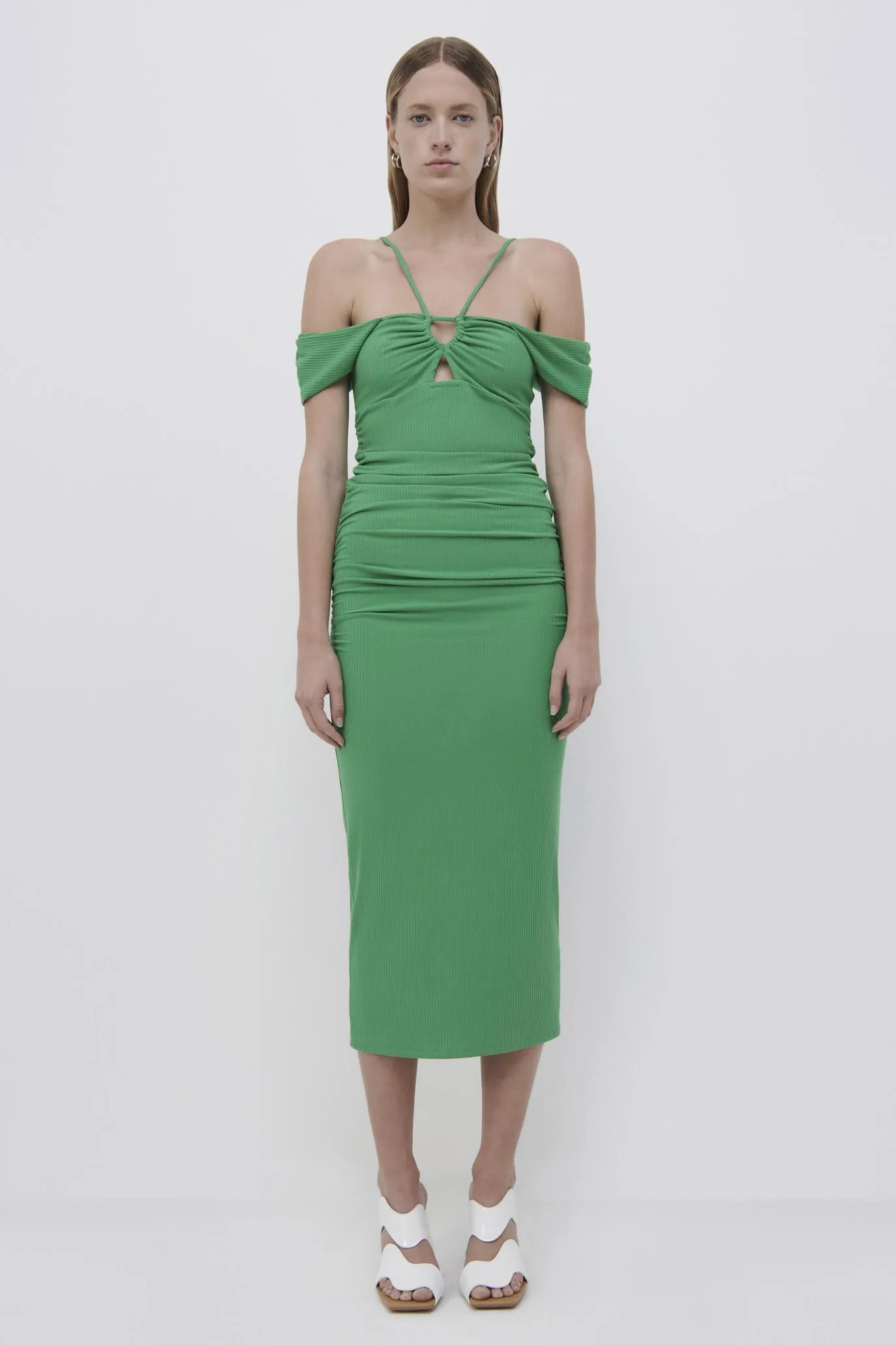 Meryl Capsleeve Midi Dress sold by Jonathan Simkhai product image thumbnail 4
