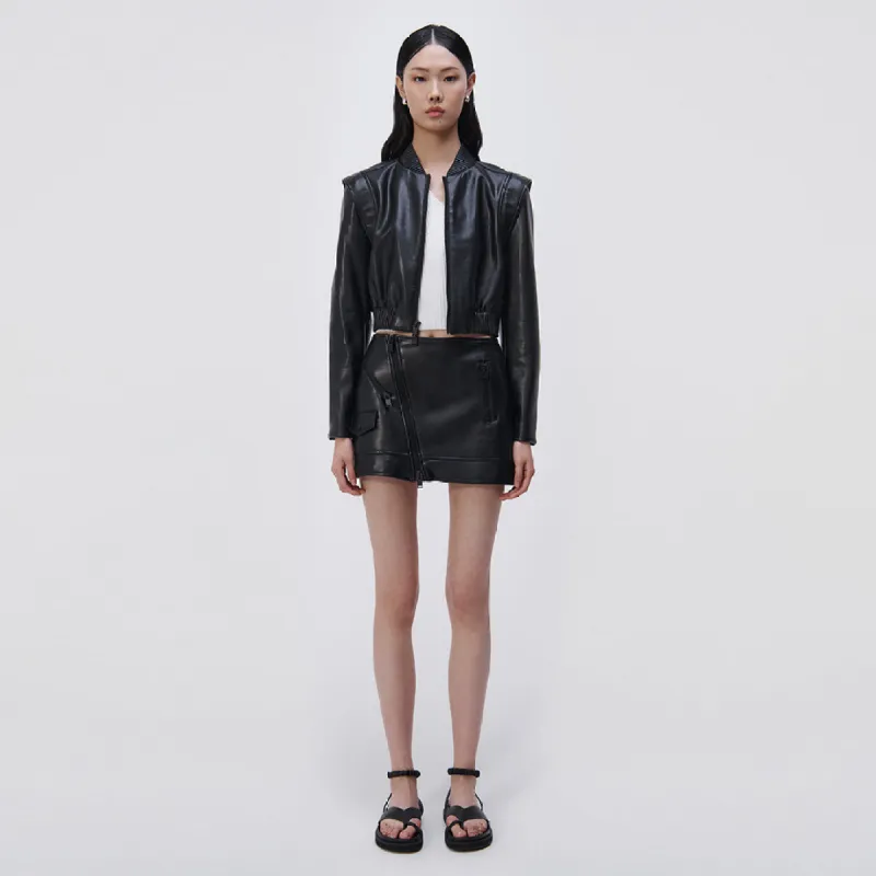Hannah Vegan Leather Mini Skirt made by Jonathan Simkhai