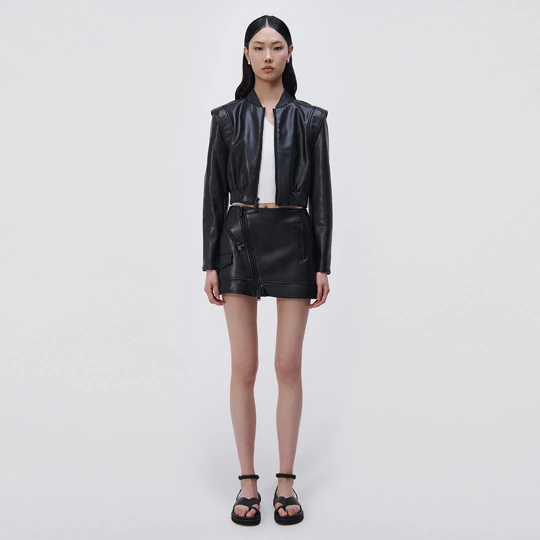 Hannah Vegan Leather Mini Skirt sold by Jonathan Simkhai