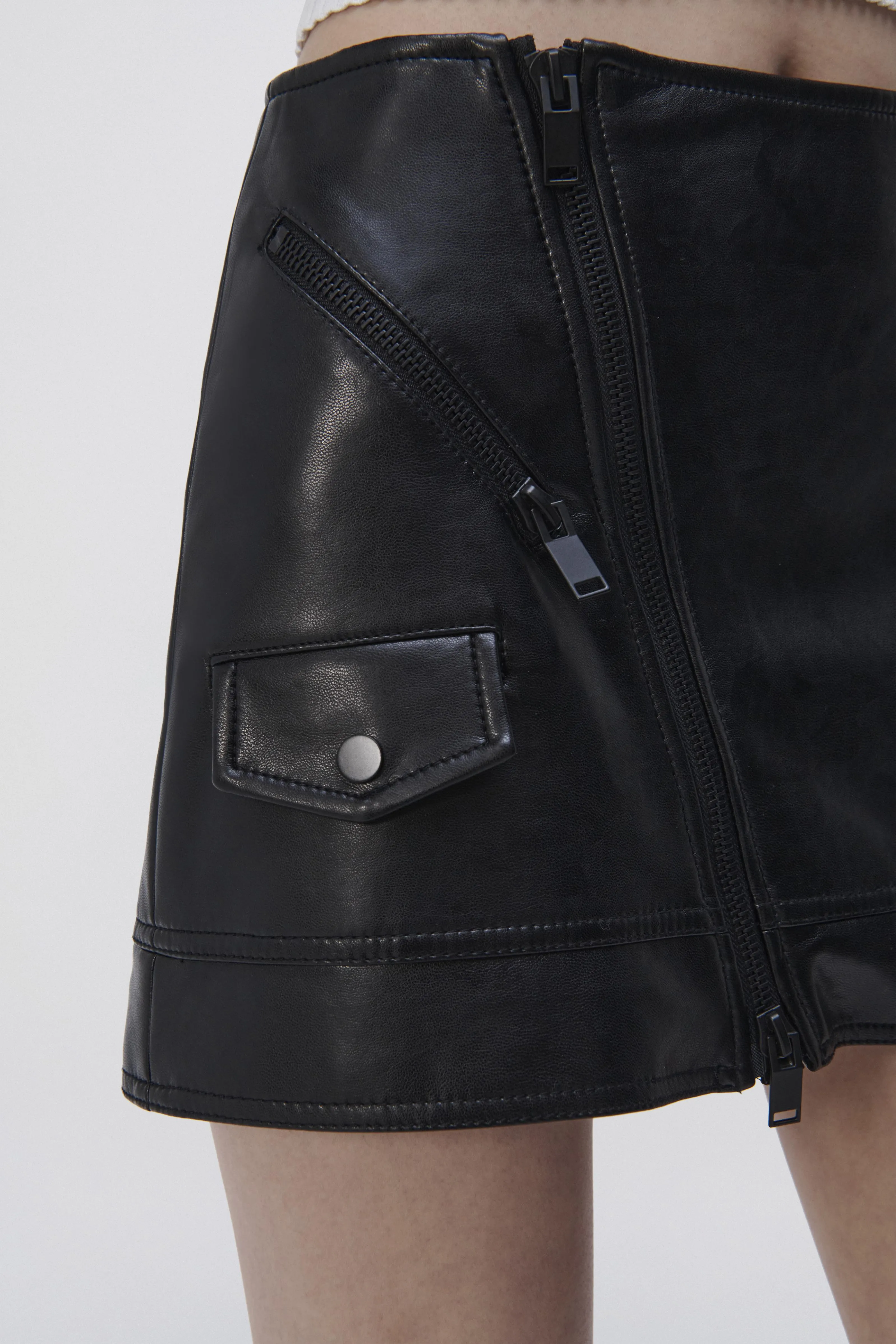 Hannah Vegan Leather Mini Skirt sold by Jonathan Simkhai product image thumbnail 3
