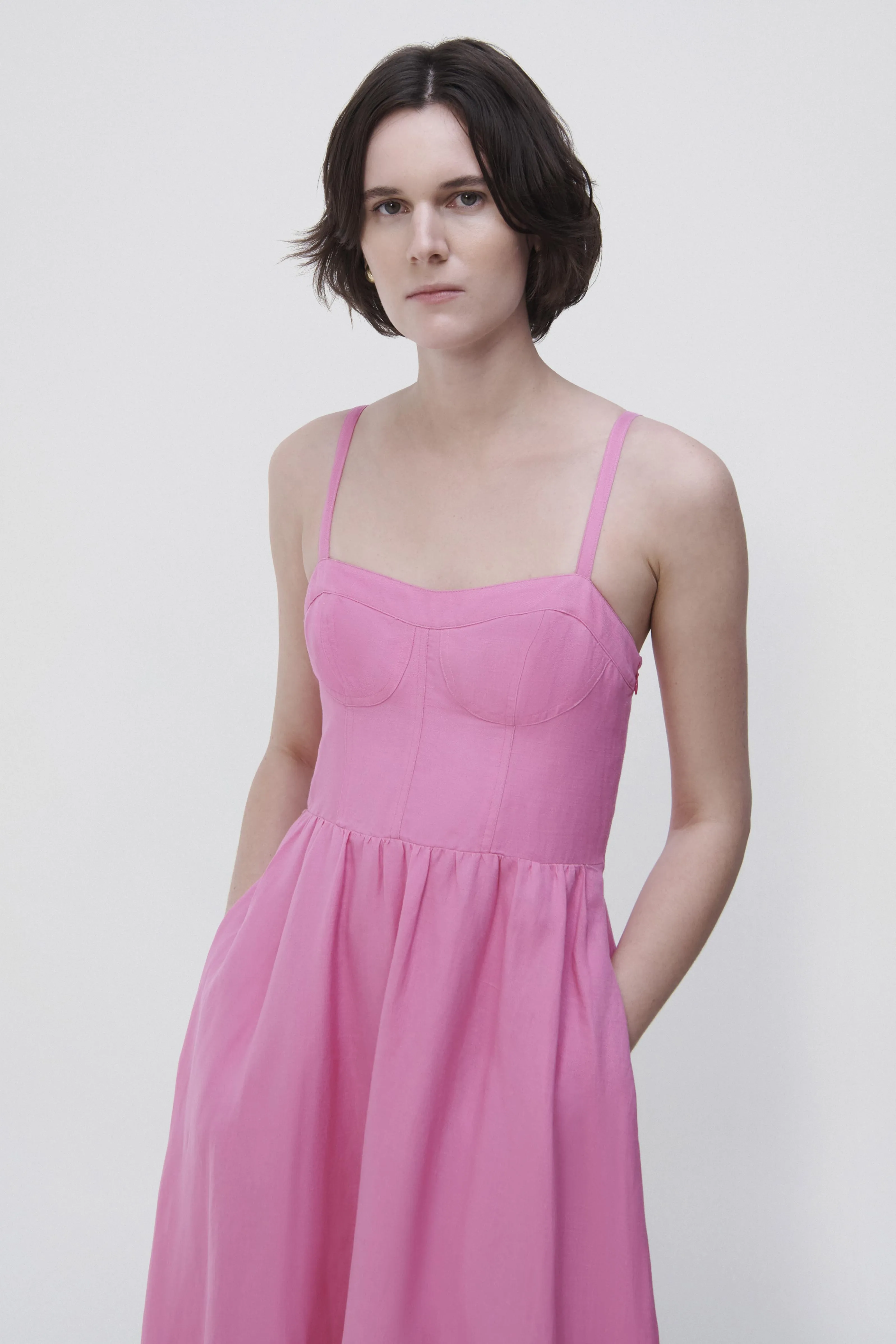 Kitzia Linen Coverup Dress sold by Jonathan Simkhai product image thumbnail 3