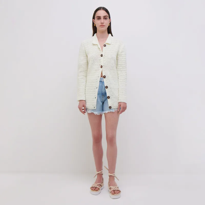 JS x Elexiay Crochet Cardigan sold by Jonathan Simkhai
