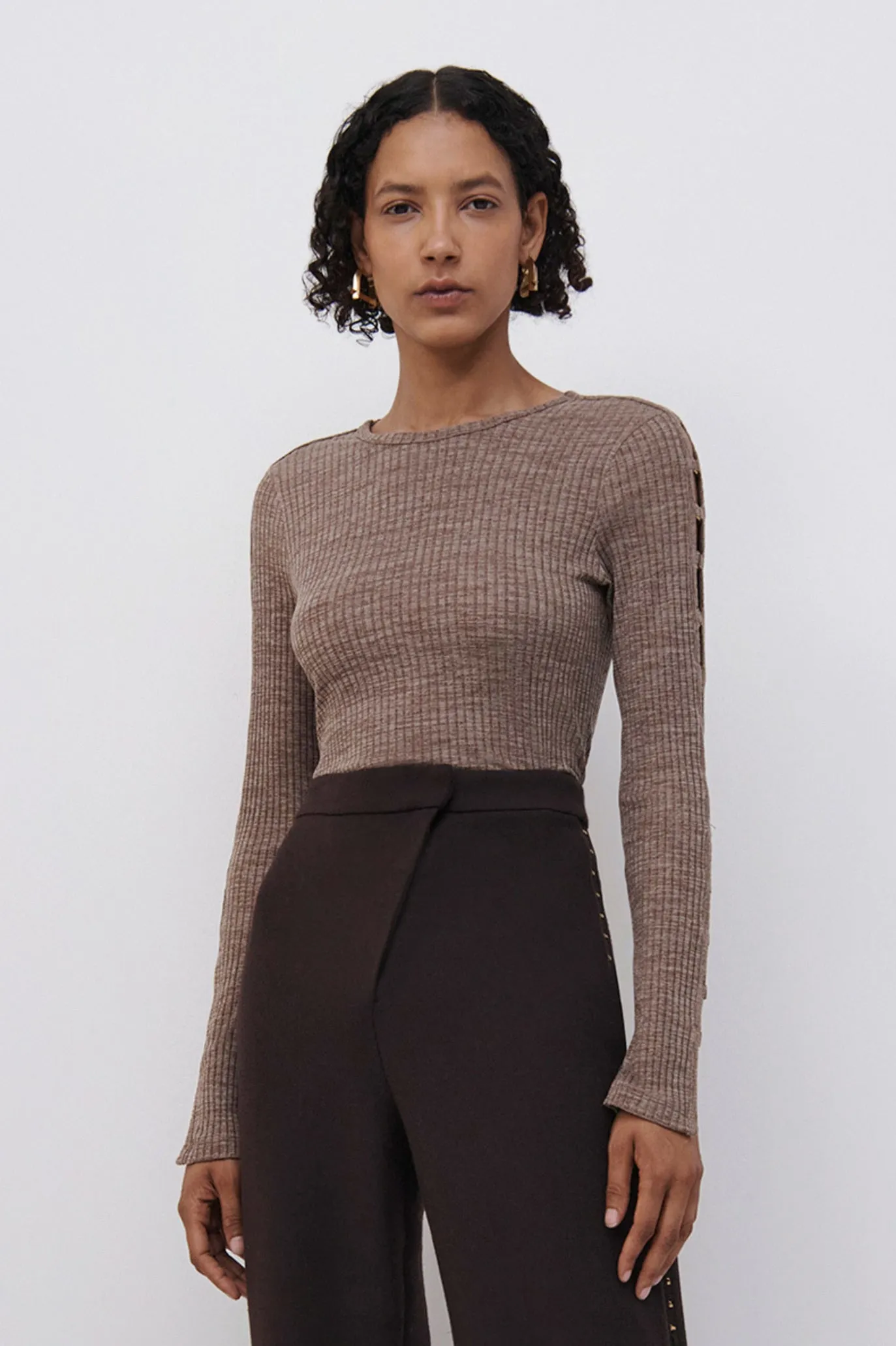 Tobie Melange Cut Out Top sold by Jonathan Simkhai product image thumbnail 2