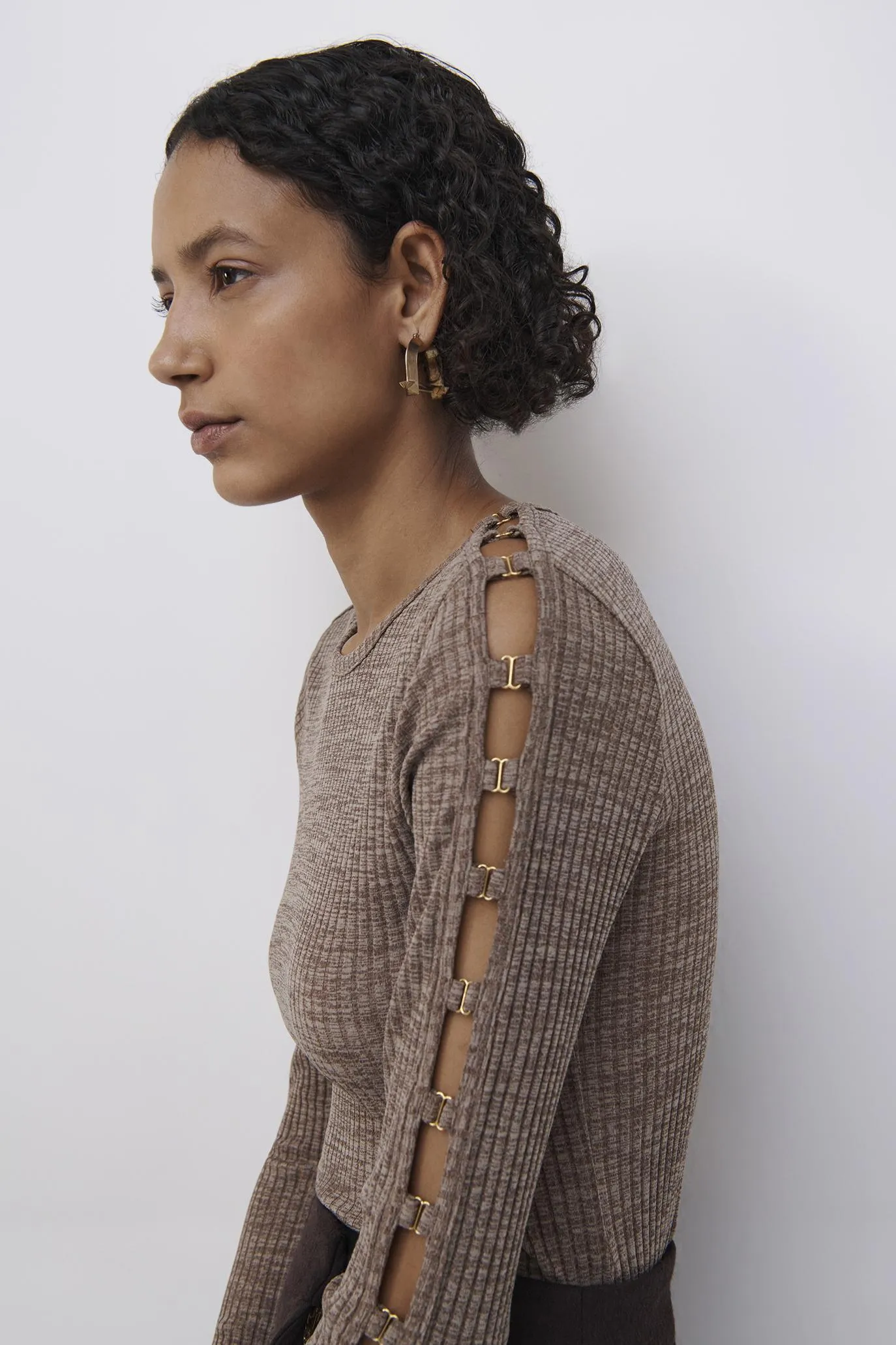 Tobie Melange Cut Out Top sold by Jonathan Simkhai product image thumbnail 3