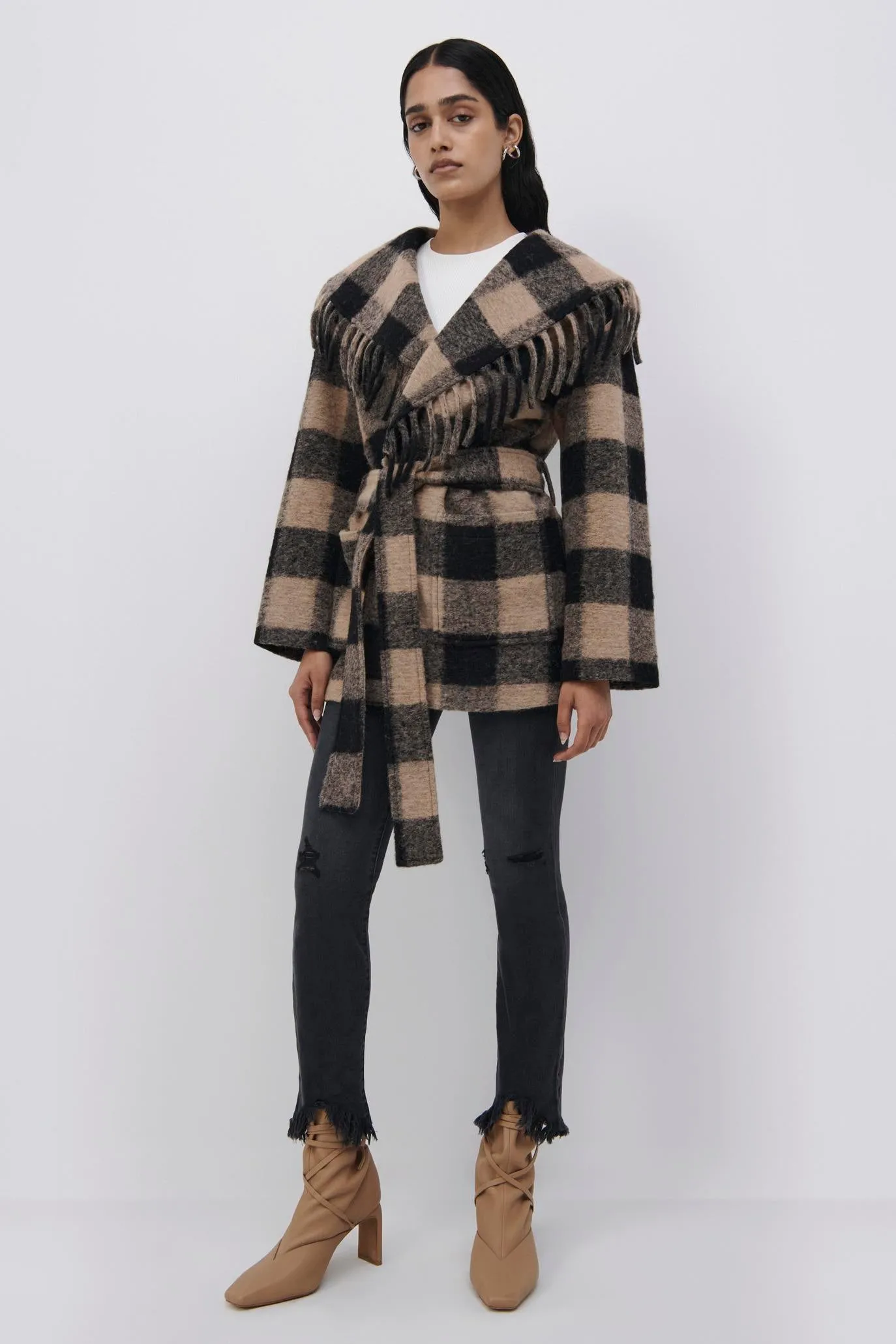 Henriette Plaid Coat sold by Jonathan Simkhai product image thumbnail 3