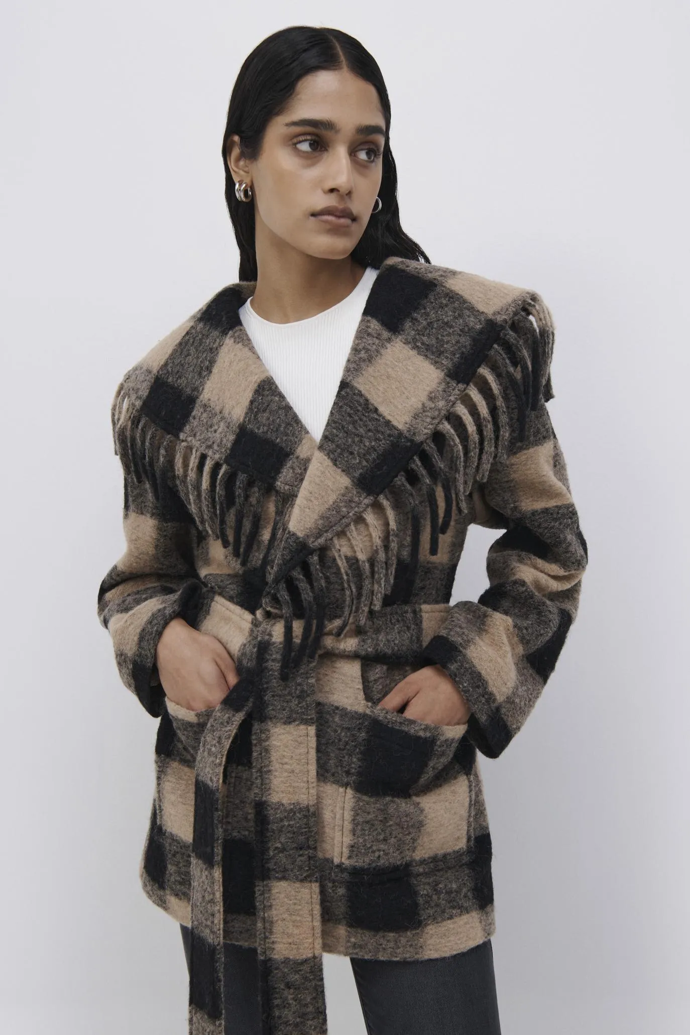Henriette Plaid Coat sold by Jonathan Simkhai product image thumbnail 4