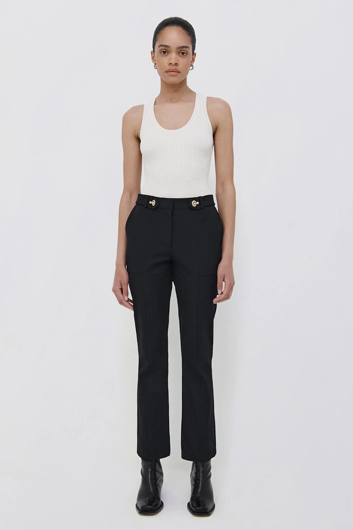 Brooks Crop Flare Pant sold by Jonathan Simkhai product image thumbnail 4