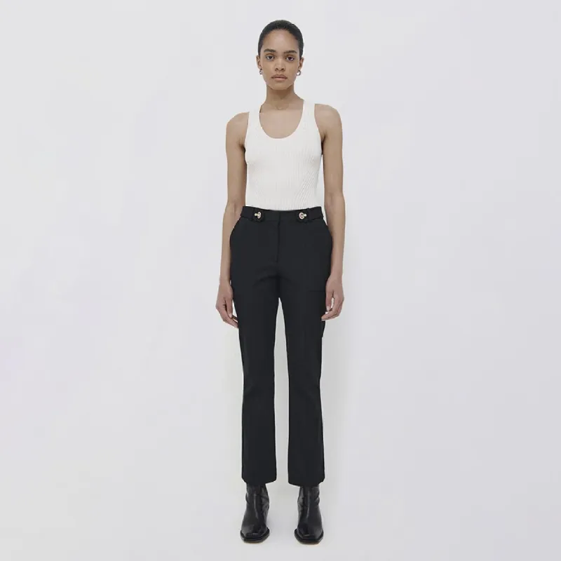 Brooks Crop Flare Pant made by Jonathan Simkhai