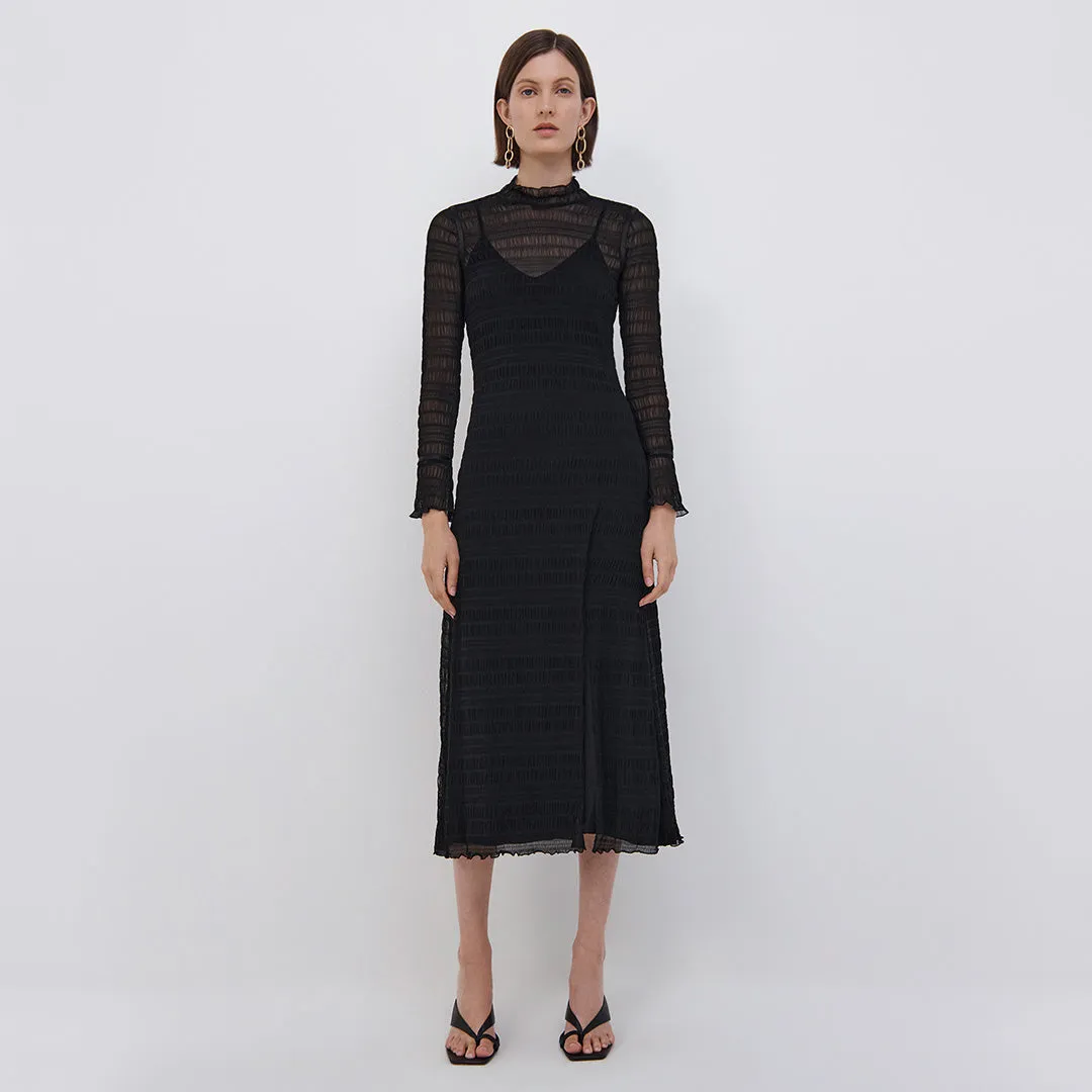 Hayley Seersucker Midi Dress sold by Jonathan Simkhai