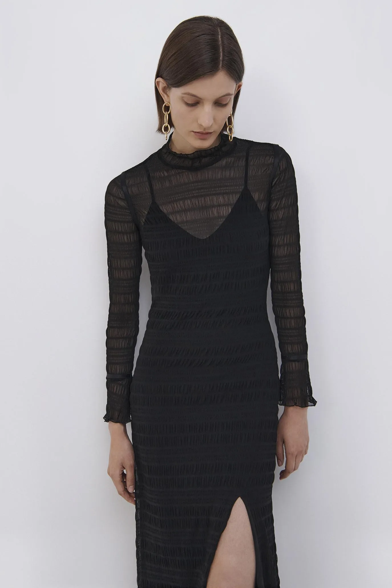 Hayley Seersucker Midi Dress sold by Jonathan Simkhai product image thumbnail 3