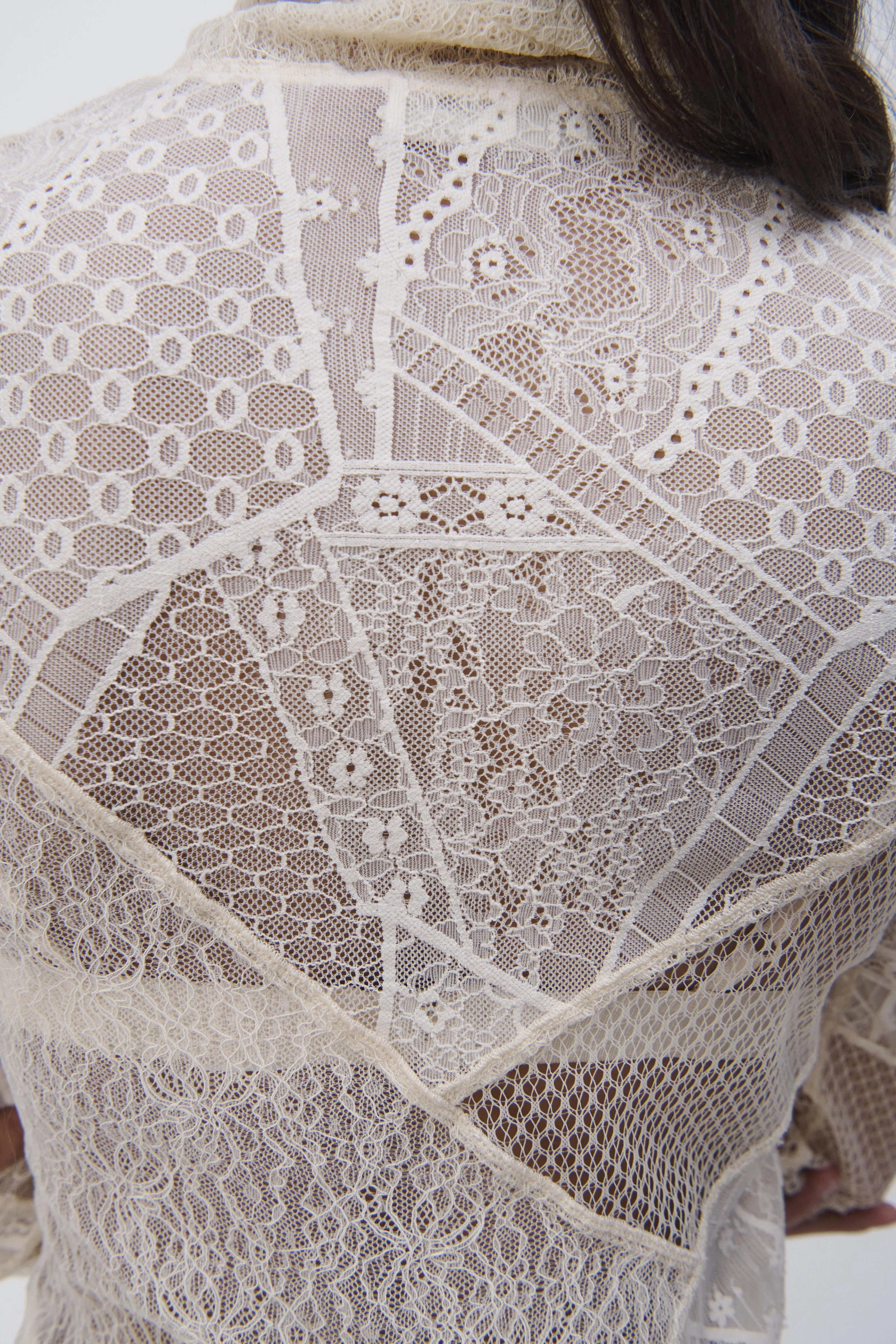 Schulyer Patchwork Lace Top sold by Jonathan Simkhai product image thumbnail 3