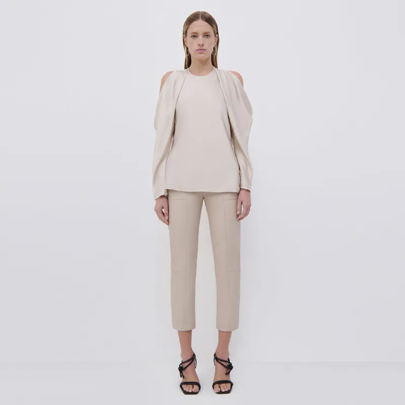 Marisa Draped Cold Shoulder Top sold by Jonathan Simkhai