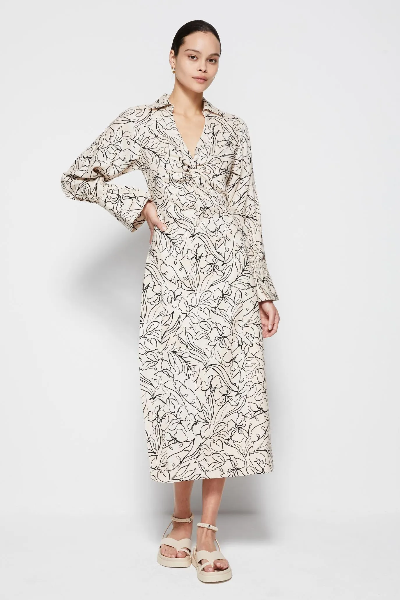 Lee Linen Midi Dress sold by Jonathan Simkhai product image thumbnail 3