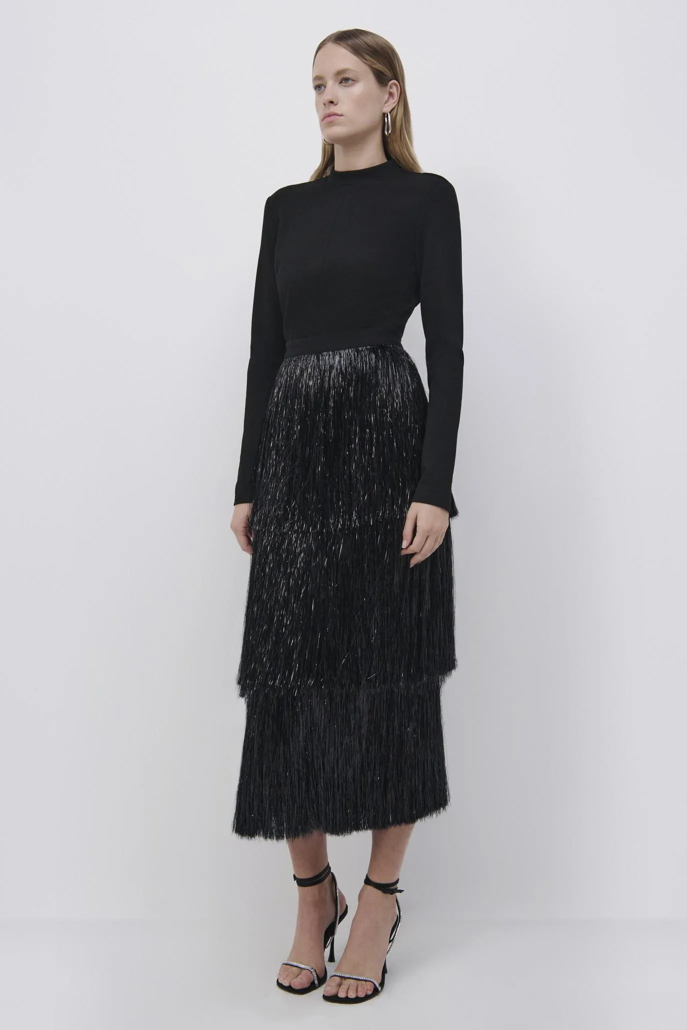 Barrett Tinsel Fringe Midi Dress sold by Jonathan Simkhai product image thumbnail 5