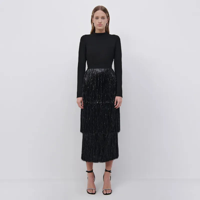 Barrett Tinsel Fringe Midi Dress made by Jonathan Simkhai