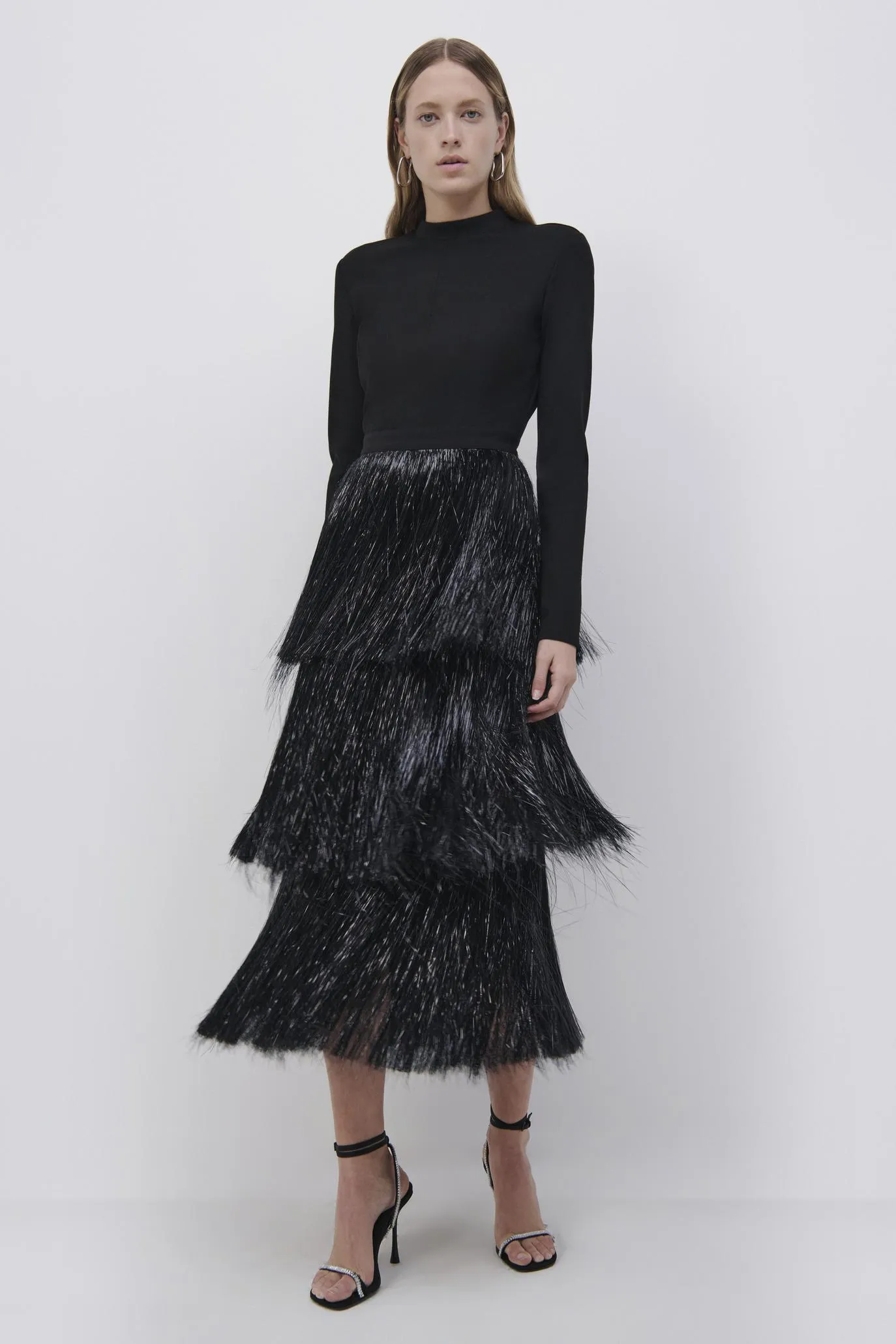 Barrett Tinsel Fringe Midi Dress sold by Jonathan Simkhai product image thumbnail 2