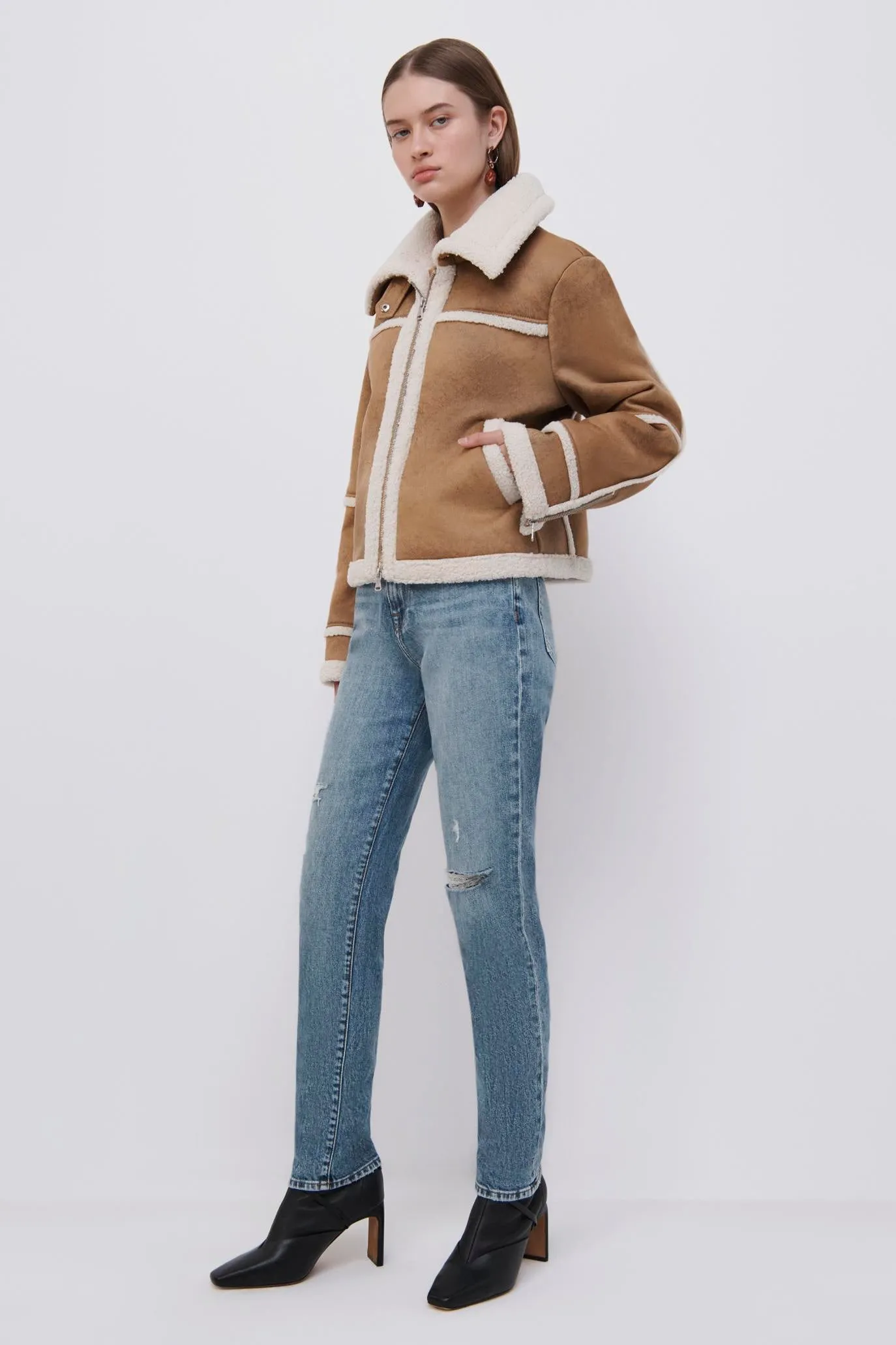 Akira Vegan Sherpa Jacket sold by Jonathan Simkhai product image thumbnail 3