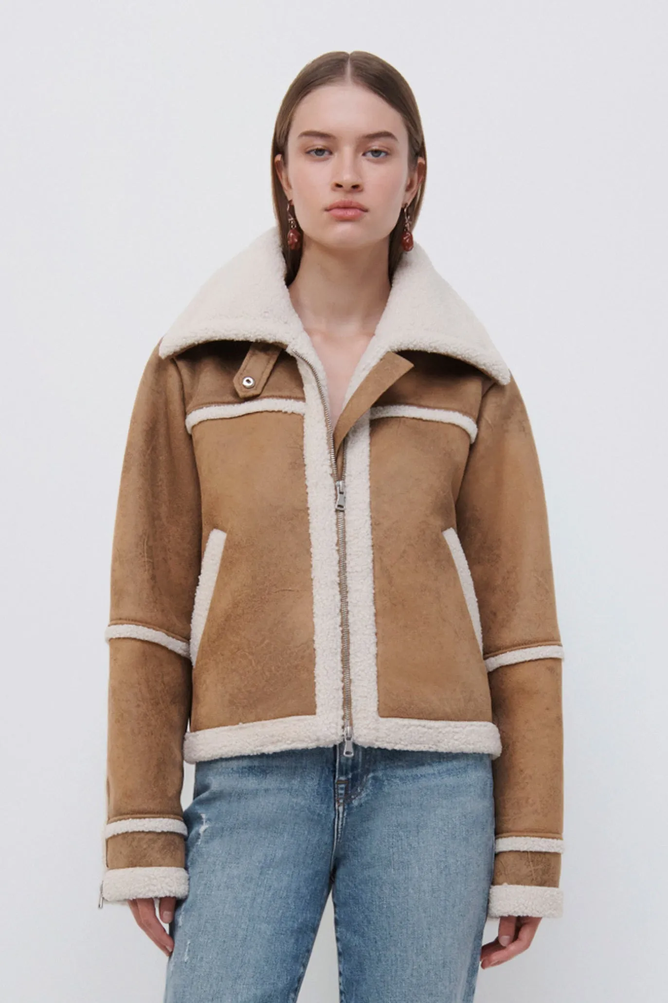 Akira Vegan Sherpa Jacket sold by Jonathan Simkhai product image thumbnail 2
