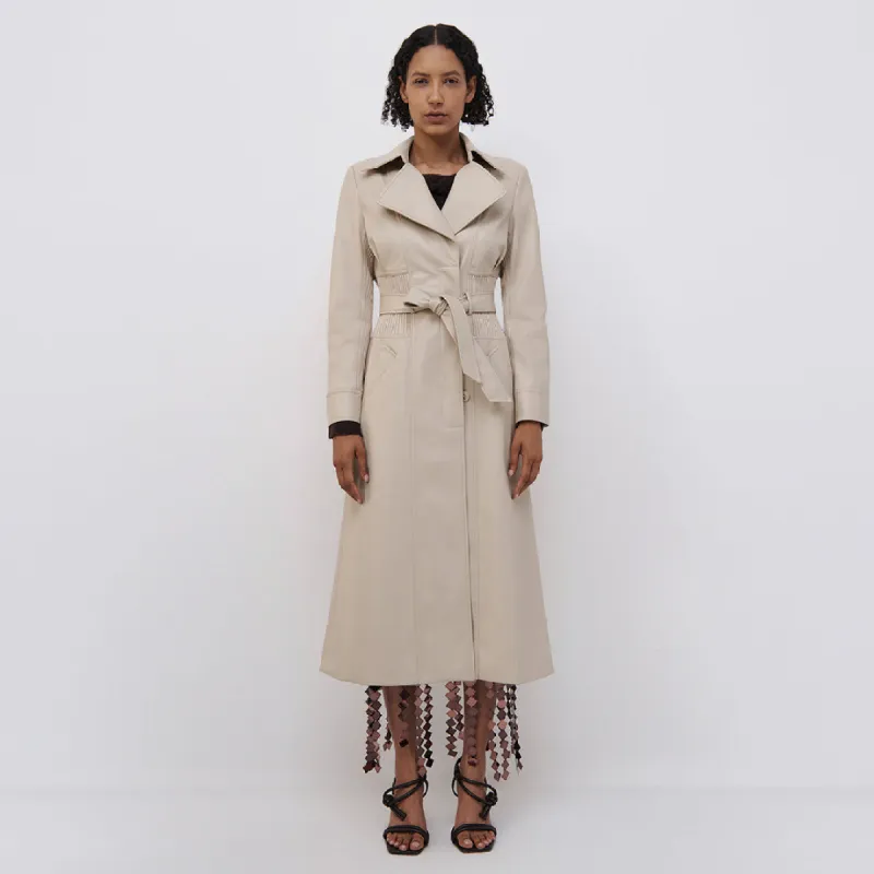 Angelica Vegan Leather Trench made by Jonathan Simkhai