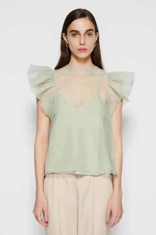 Corina Eco-Organza Ruffle Top made by Jonathan Simkhai