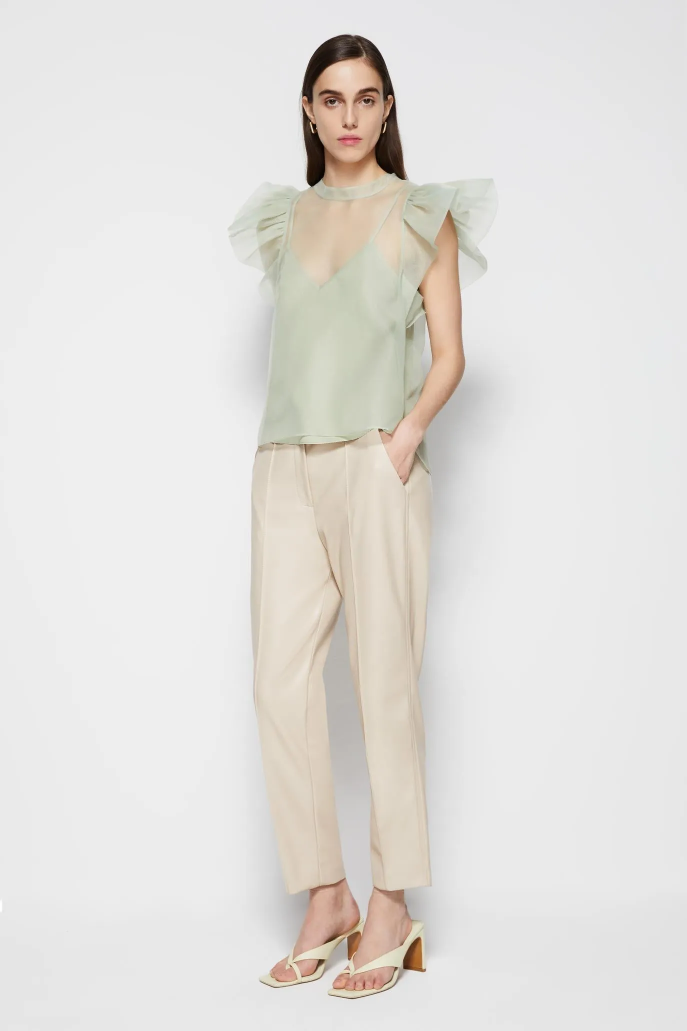 Corina Eco-Organza Ruffle Top sold by Jonathan Simkhai product image thumbnail 5