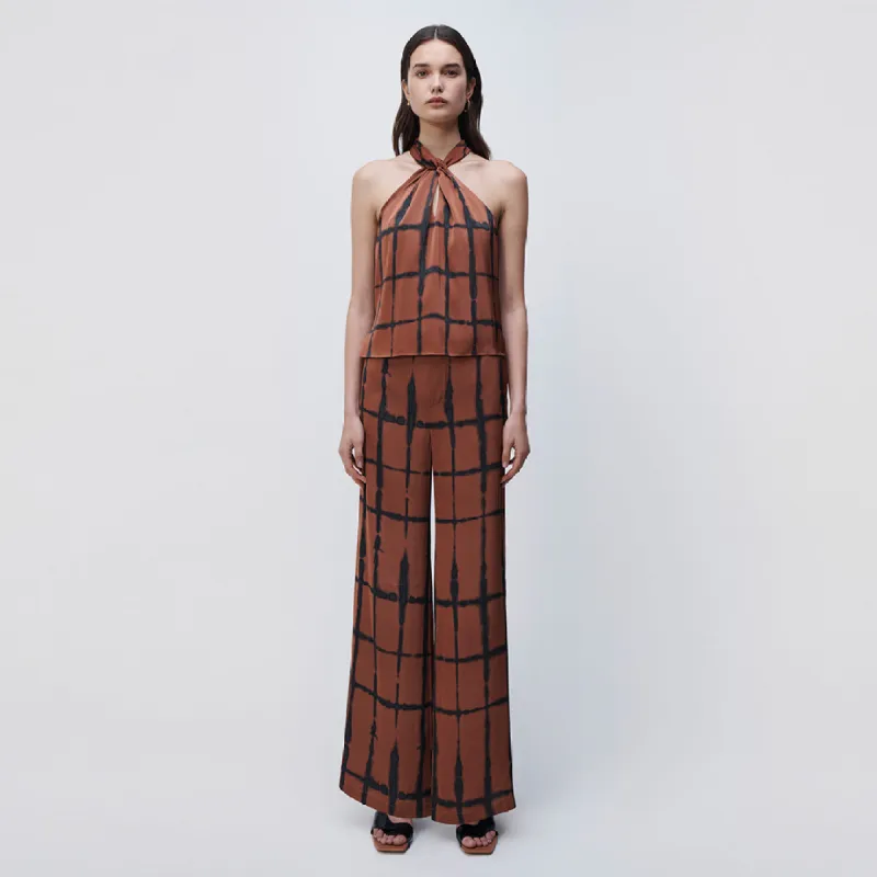 Joey Shibori Print Charmeuse Pants made by Jonathan Simkhai