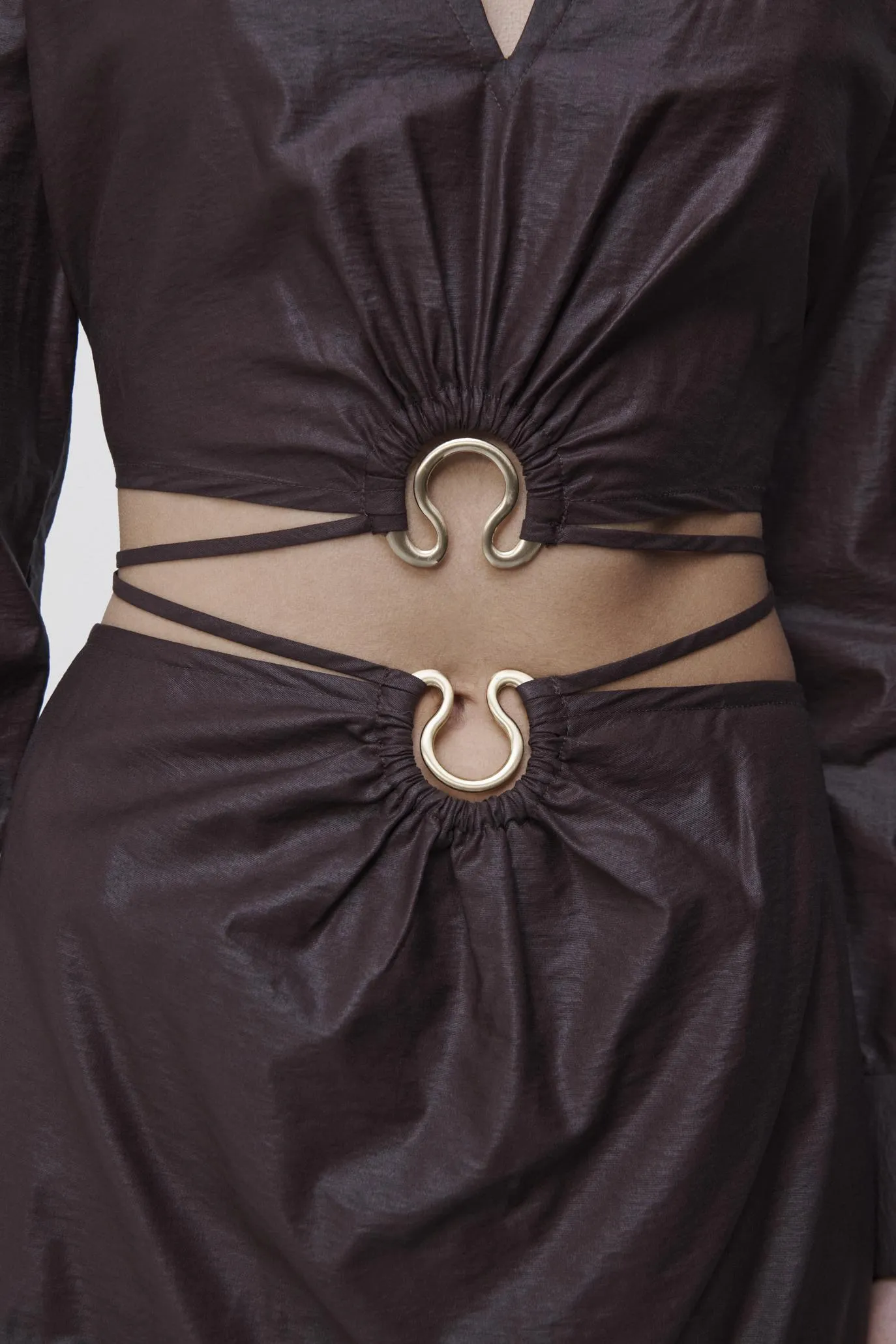 Breslin Satin Coverup Crop Top sold by Jonathan Simkhai product image thumbnail 3