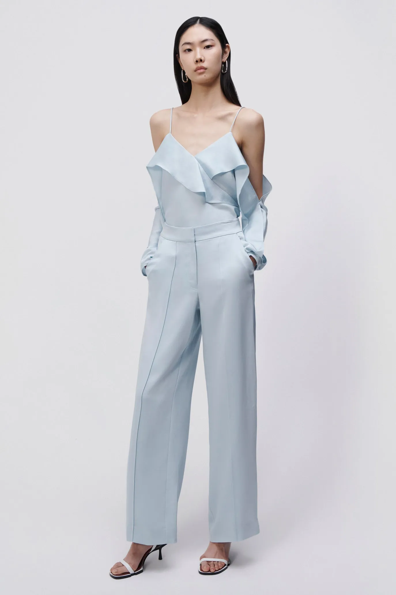 Diane Satin Off Shoulder Top sold by Jonathan Simkhai product image thumbnail 5