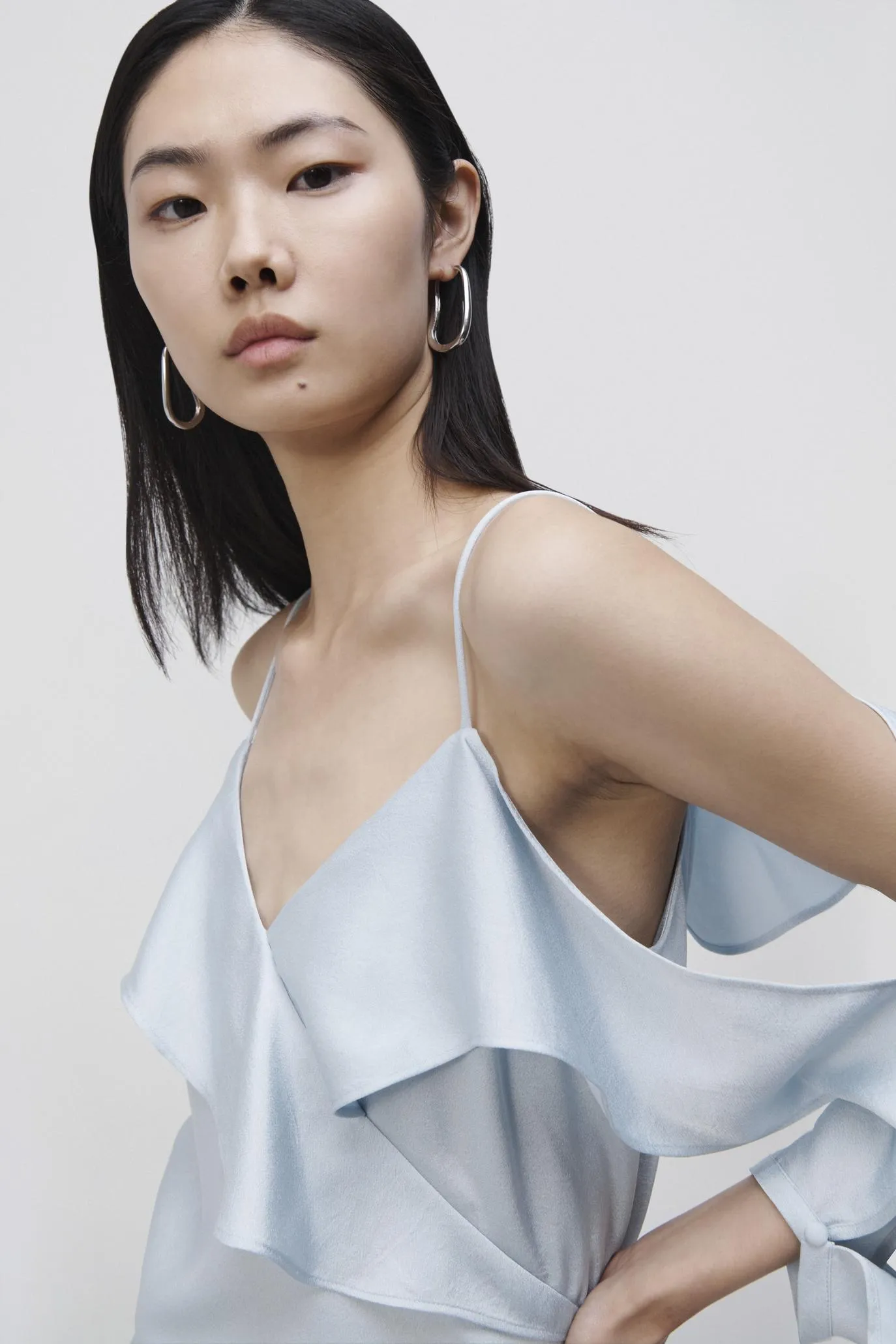 Diane Satin Off Shoulder Top sold by Jonathan Simkhai product image thumbnail 4