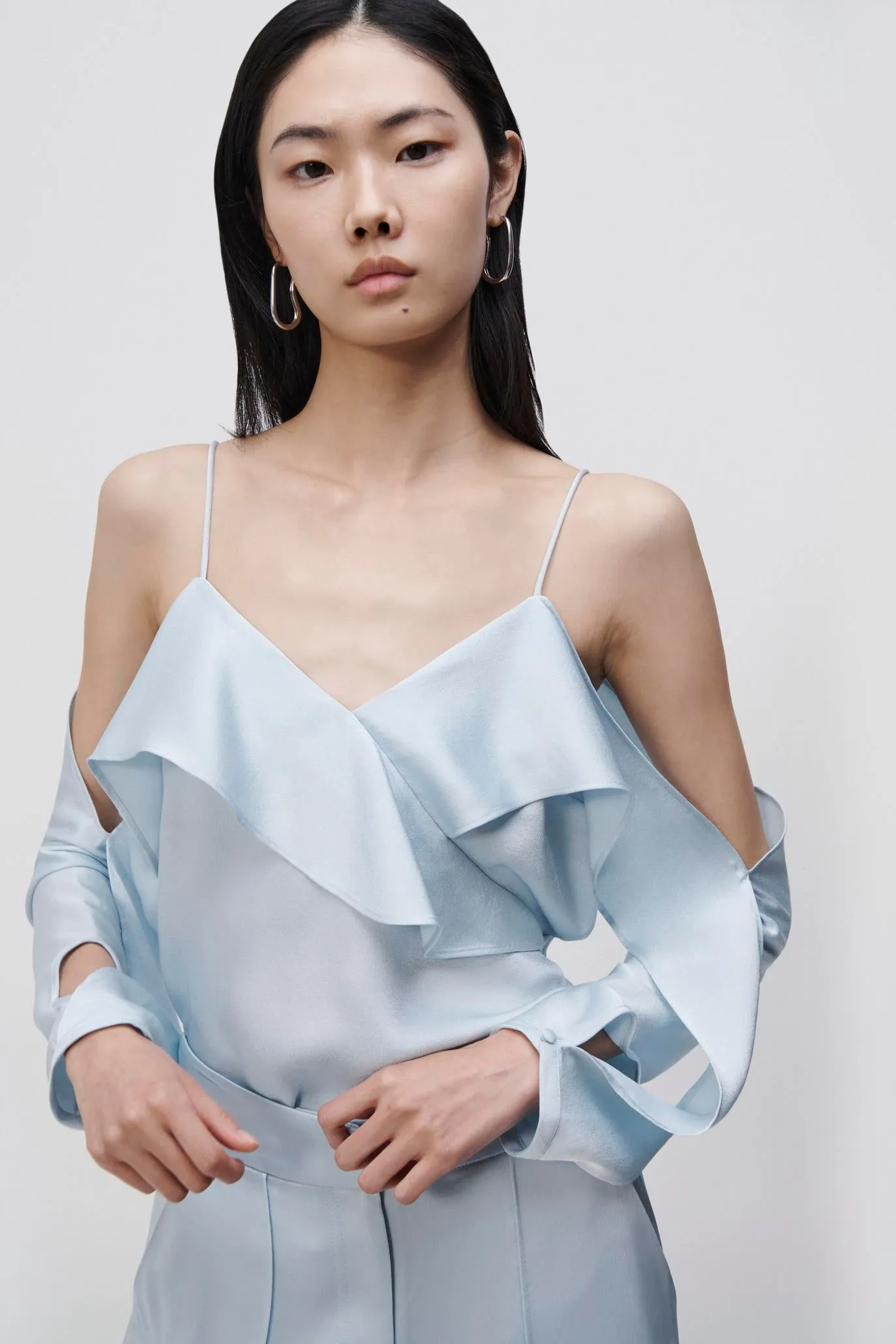 Diane Satin Off Shoulder Top sold by Jonathan Simkhai product image thumbnail 2