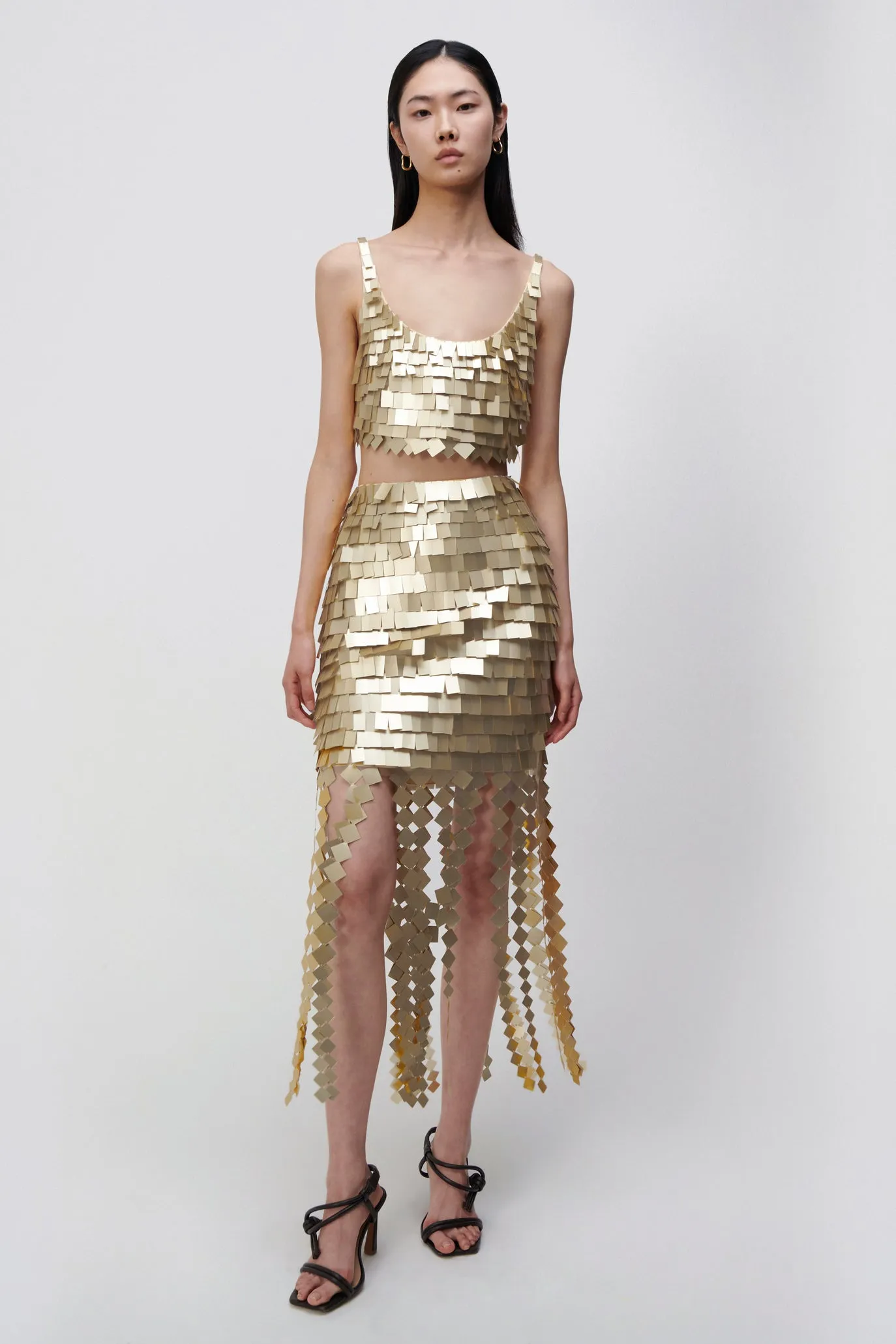 Lucee Sequin Midi Skirt sold by Jonathan Simkhai product image thumbnail 4