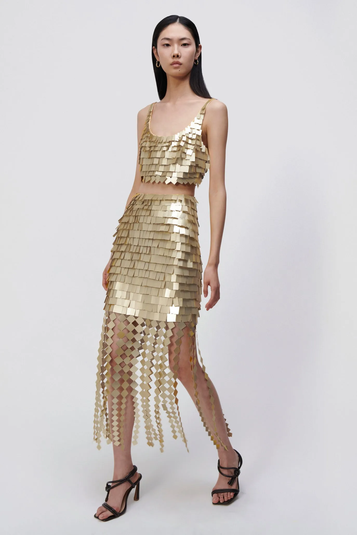 Lucee Sequin Midi Skirt sold by Jonathan Simkhai product image thumbnail 2