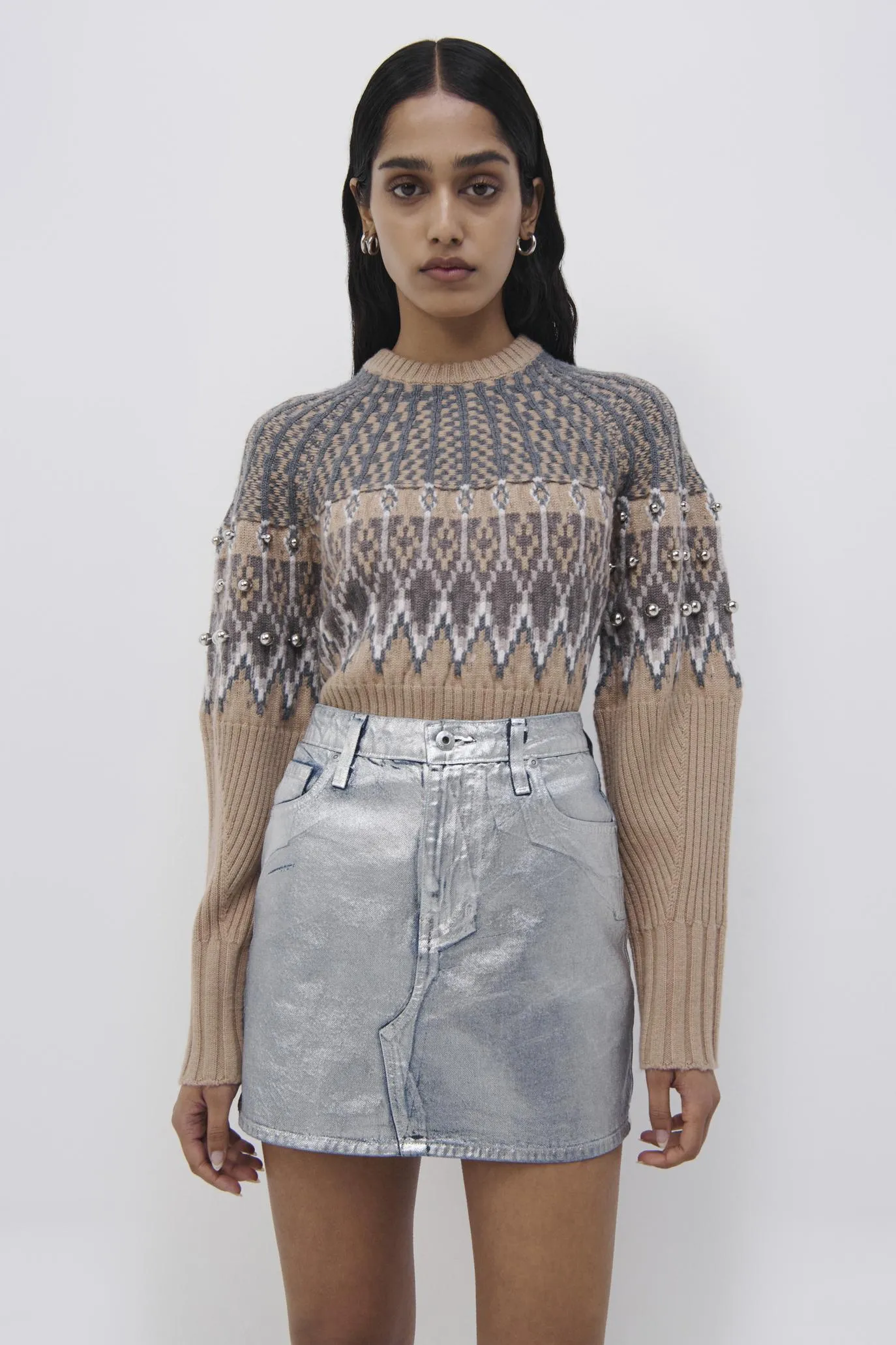 Quinn Mid Rise Mini Skirt sold by Jonathan Simkhai product image thumbnail 2