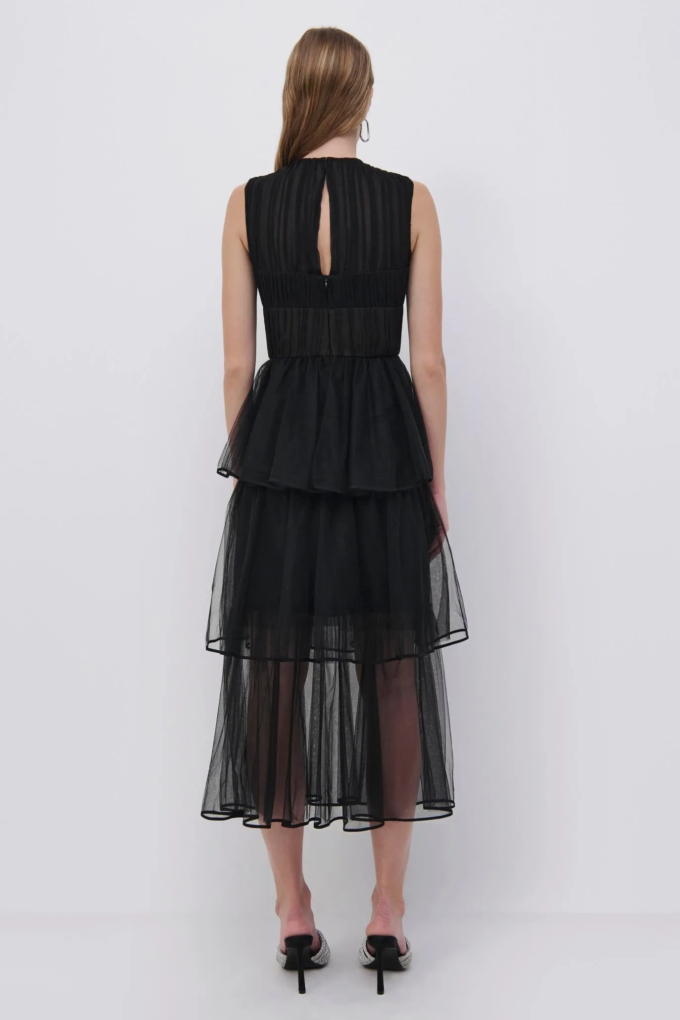 Benton Tulle Plisse Midi Dress sold by Jonathan Simkhai product image thumbnail 5