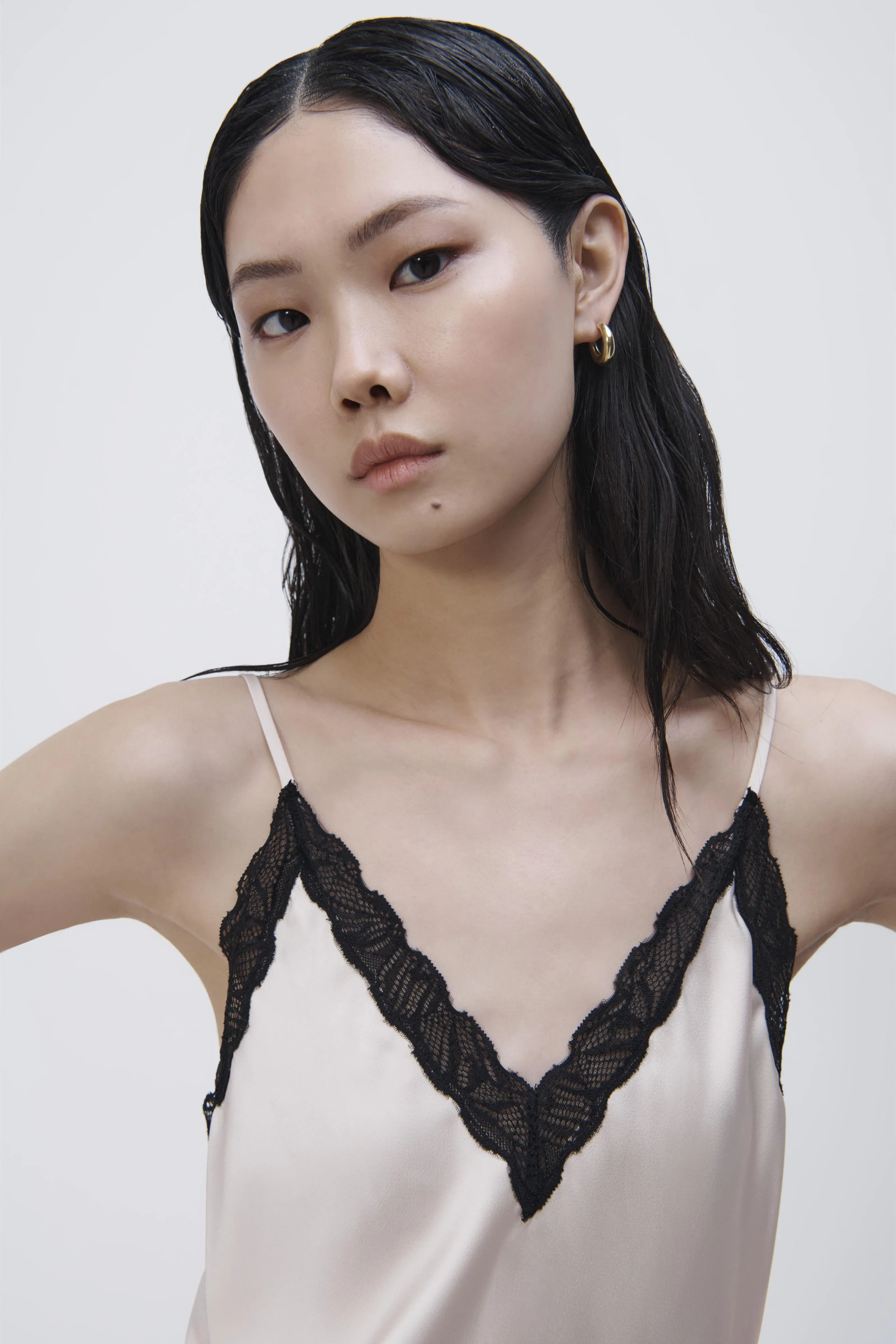 Trish Patchwork Lace Midi Slip Dress sold by Jonathan Simkhai product image thumbnail 3