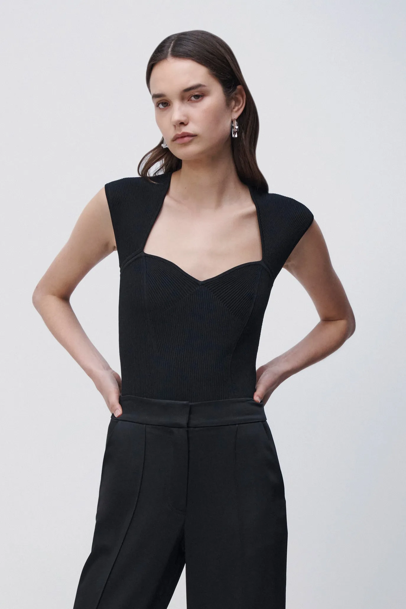 Barbara Compact Rib Bodysuit sold by Jonathan Simkhai product image thumbnail 2
