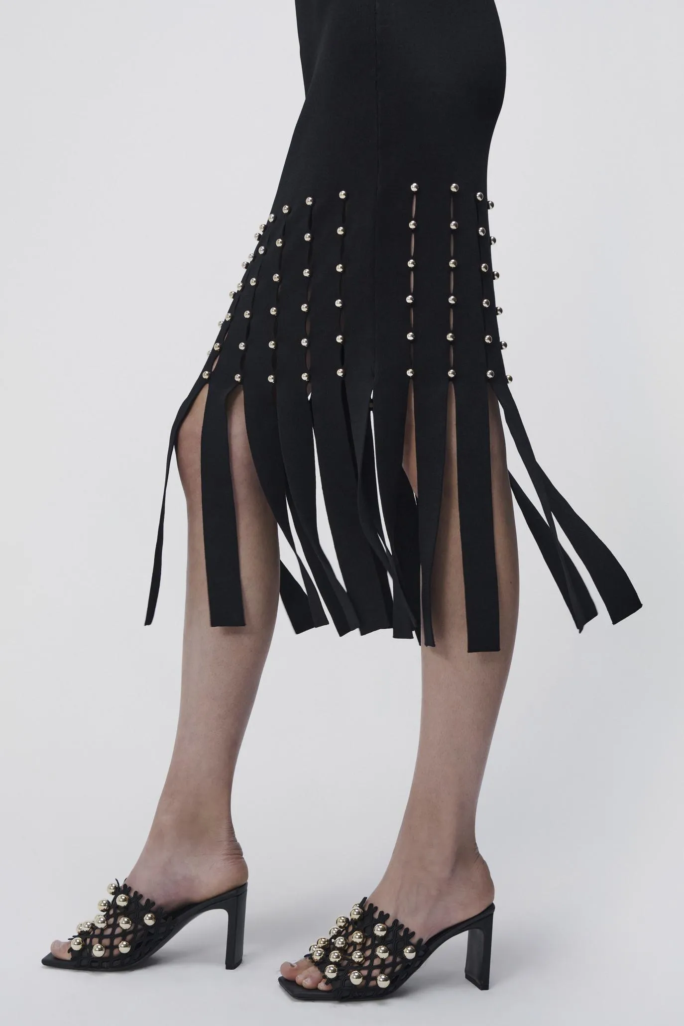 Katalina Compact Rib Midi Skirt sold by Jonathan Simkhai product image thumbnail 3